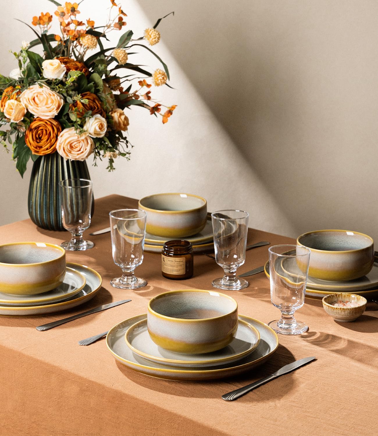 TheTerra 407  Dinnerware Sets for 4,Autumn Haze