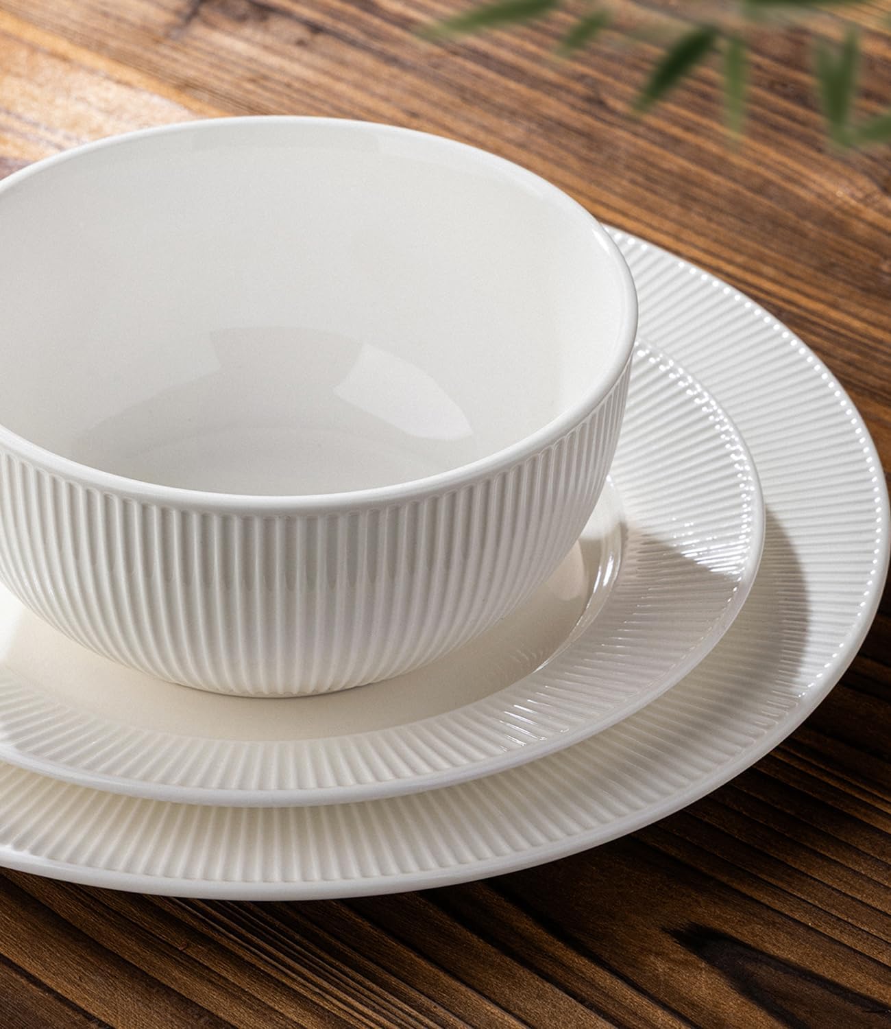 TheTerra 409  Dinnerware Sets for 4,Angel White