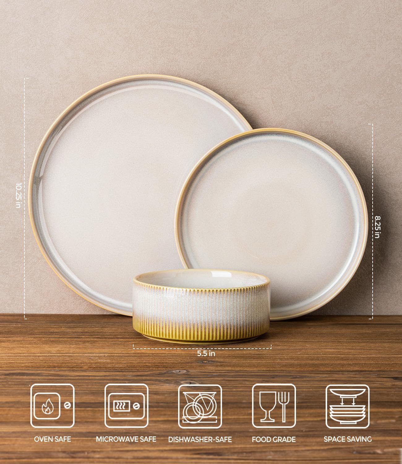 TheTerra 401 Dinnerware Sets for 4,Autumn Haze