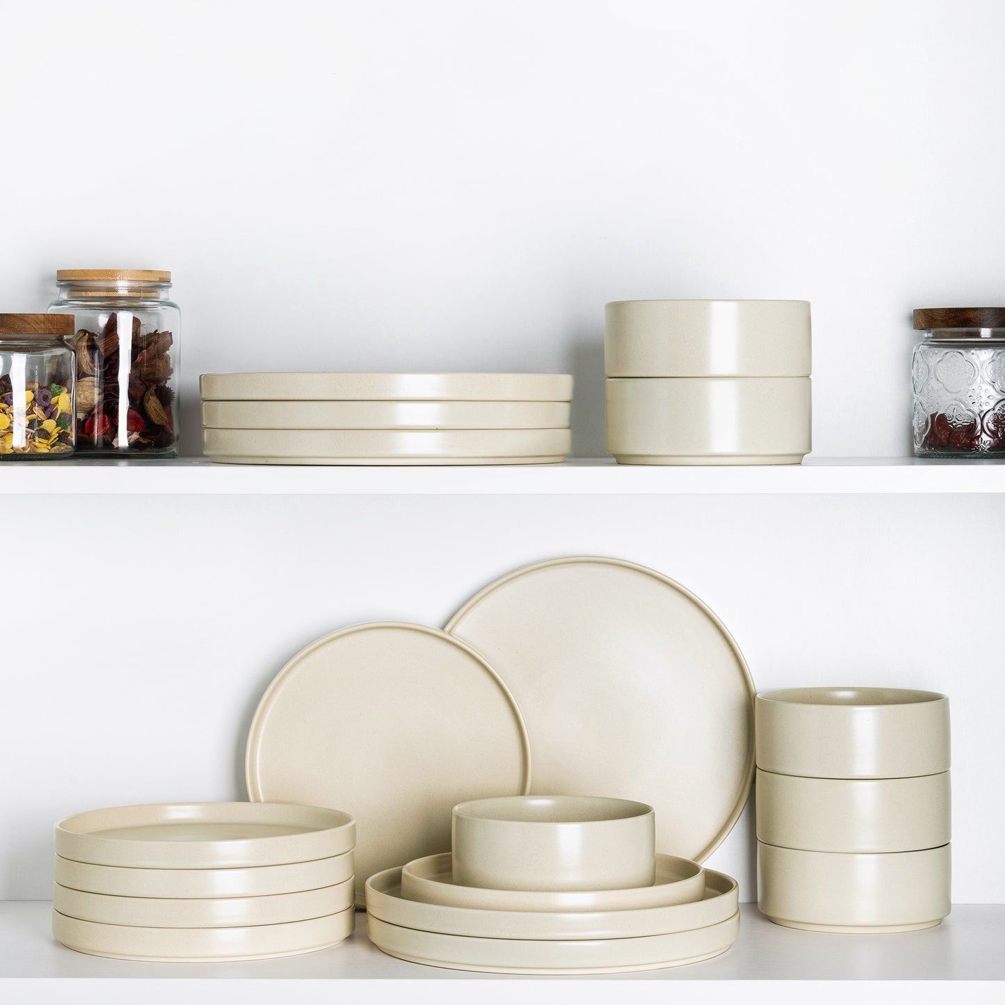TheTerra Ceramic Dinnerware Sets for 4, 12 Pieces Handmade Reactive Glaze Plates and Bowls Set, Scratch Resistant Dish Set, Oven & Microwave & Dishwasher Safe