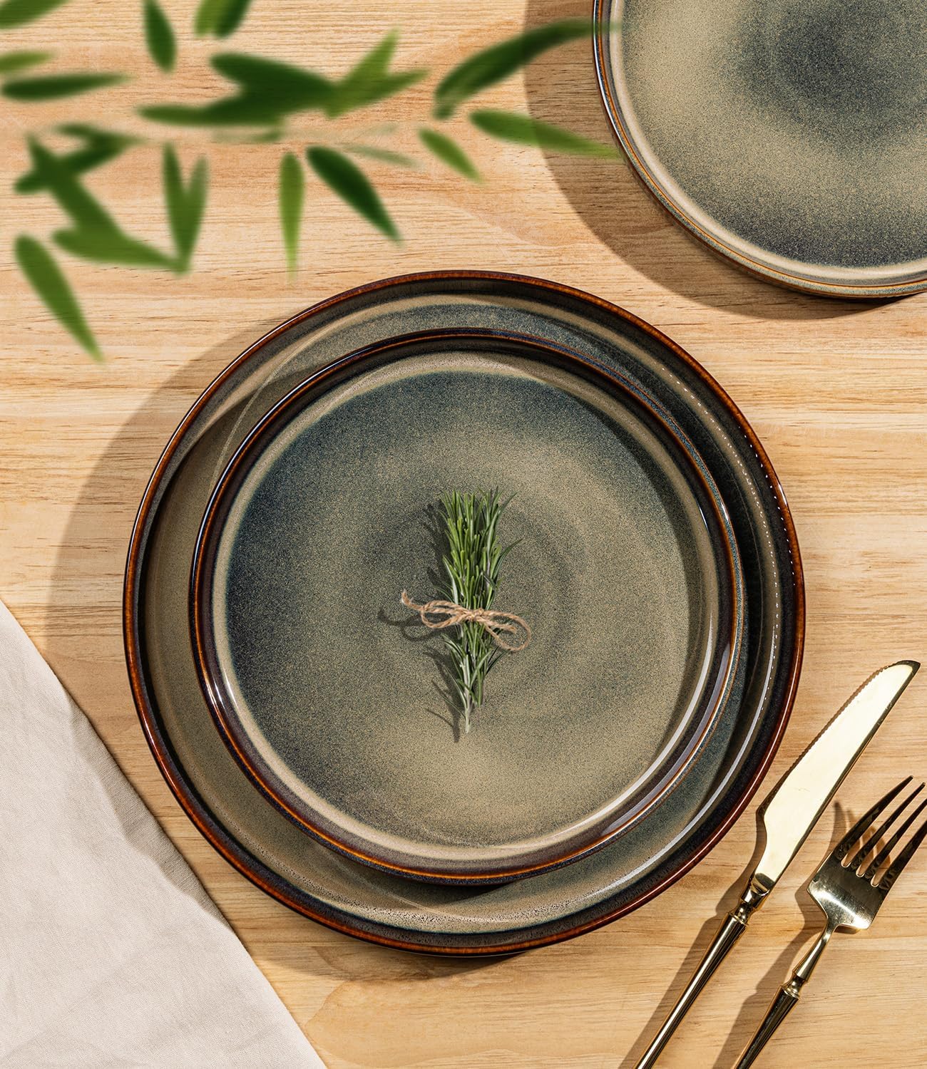 TheTerra 401 Dinnerware Sets for 4,Coca Mocha